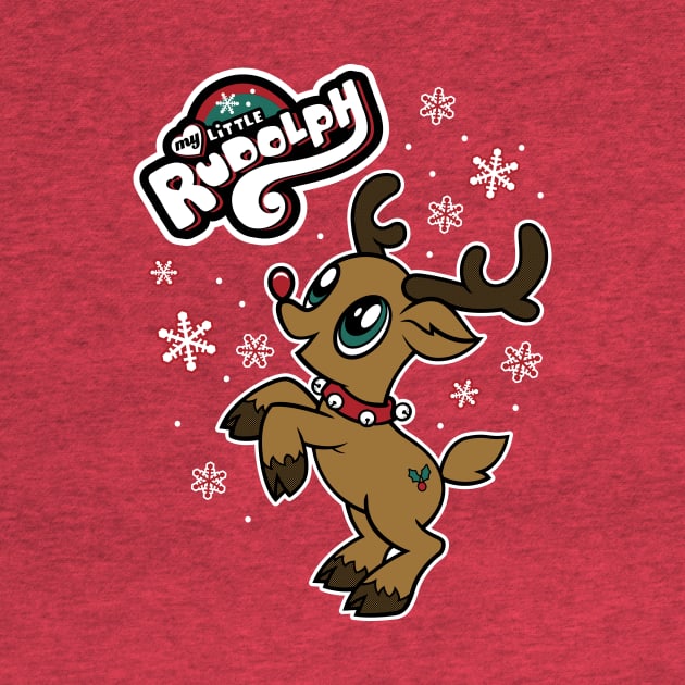 My Little Rudolph - Christmas Cartoon Red Nosed Reindeer by Nemons